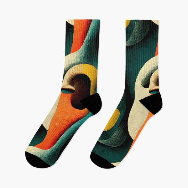 Item preview, Vintage colorful pattern in retro colors and shapes designed and sold by HappyTrippy.