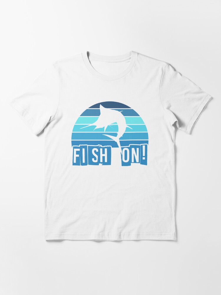 Gone Fishing Retro Vintage Fisherman unisex Tee Short Sleeve T-Shirt / Heather Royal Blue / XL