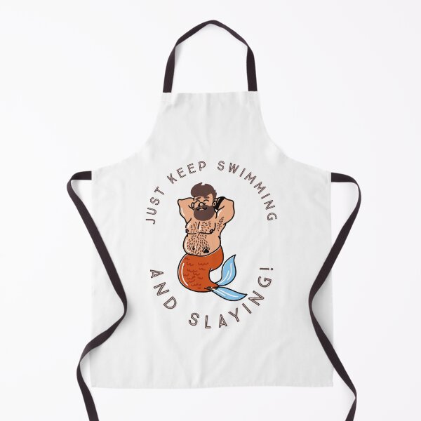 Item preview, Merman Gay Bear with Just Keep Swimming and Slaying sentence - Gay Bear Merman pride month designed and sold by ItalianCub.