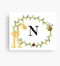 Nursery Letters N Canvas Print
