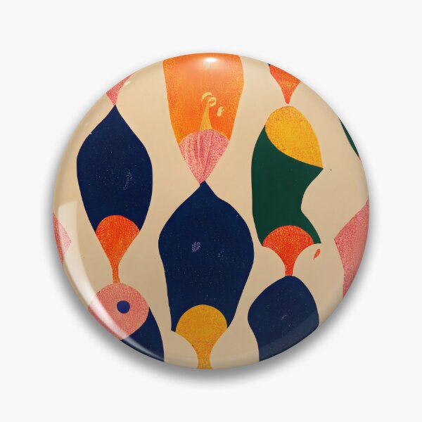 Item preview, Retro colors and shapes vintage colorful pattern fisch  designed and sold by HappyTrippy.