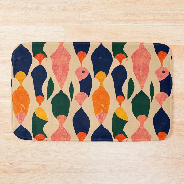 Item preview, Retro colors and shapes vintage colorful pattern fisch  designed and sold by HappyTrippy.