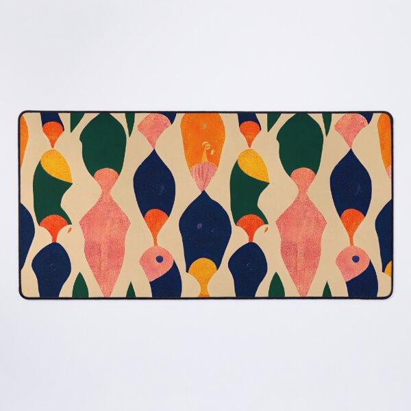 Item preview, Retro colors and shapes vintage colorful pattern fisch designed and sold by HappyTrippy.