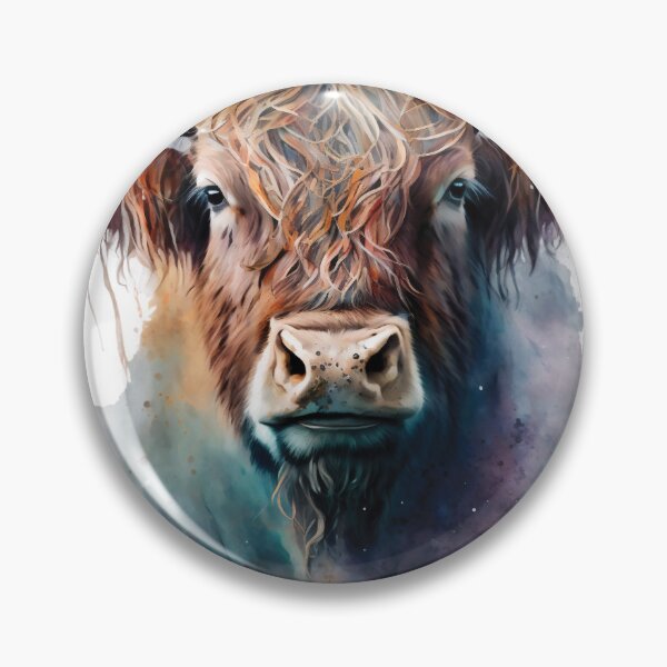 Item preview, Highland cow watercolour digital design designed and sold by sketchzen.