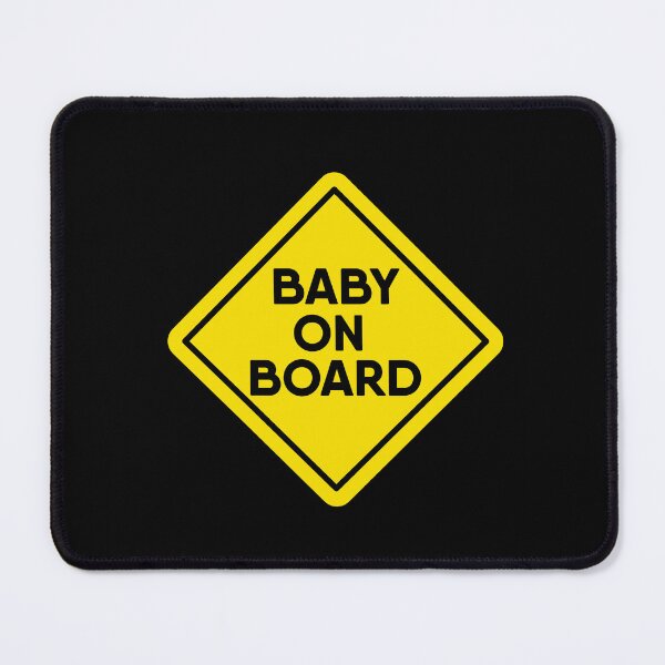 Item preview, BABY on Board Yellow Warning Sign, dog lover design designed and sold by RiciPaneto.