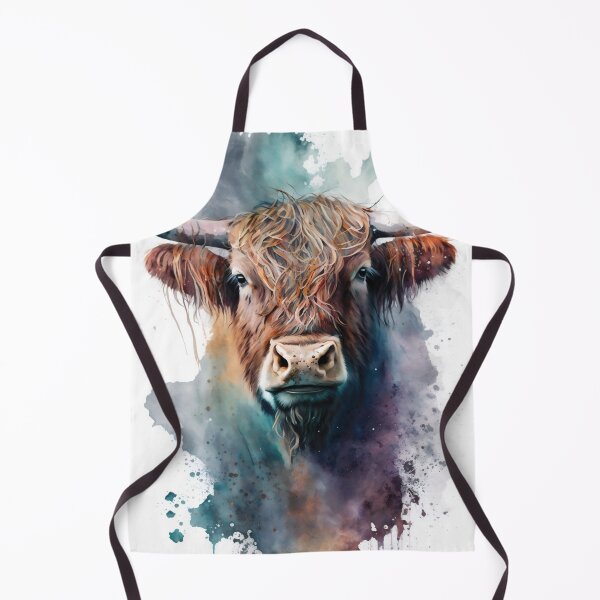 Item preview, Highland cow watercolour digital design designed and sold by sketchzen.
