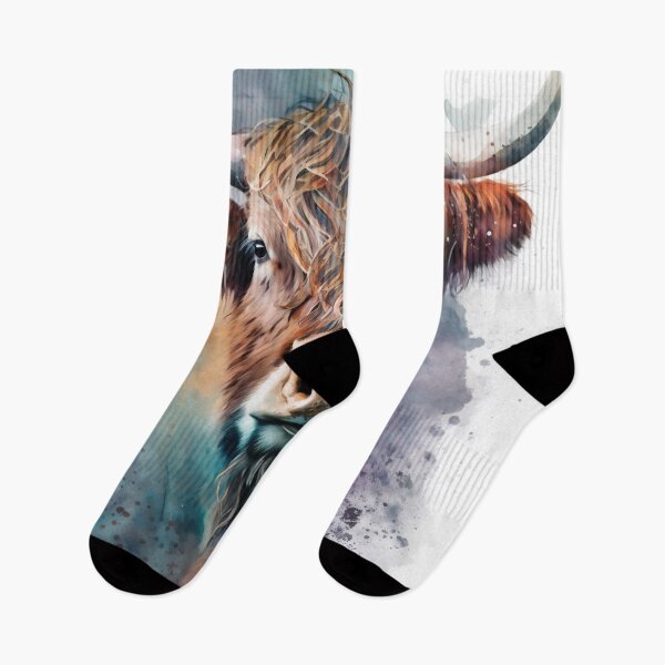 Item preview, Highland cow watercolour digital design designed and sold by sketchzen.