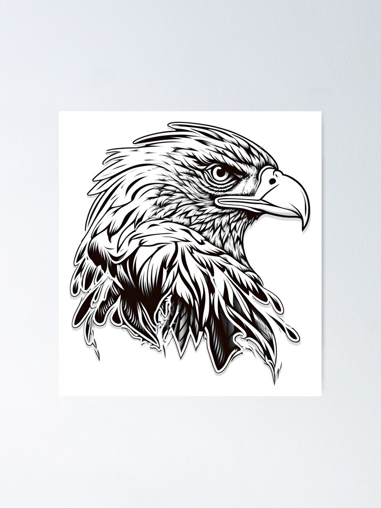 Poster eagle head 