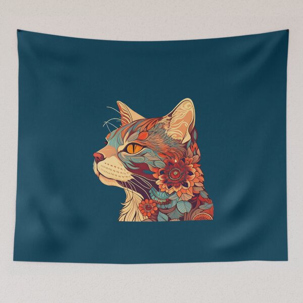 Item preview, Cat Boho Colorful Beautiful Cat Hippy Lover designed and sold by fredrickmassey.