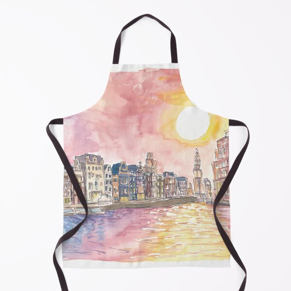Item preview, Amsterdam View of Amstel and Munttoren at Sunset designed and sold by artshop77.