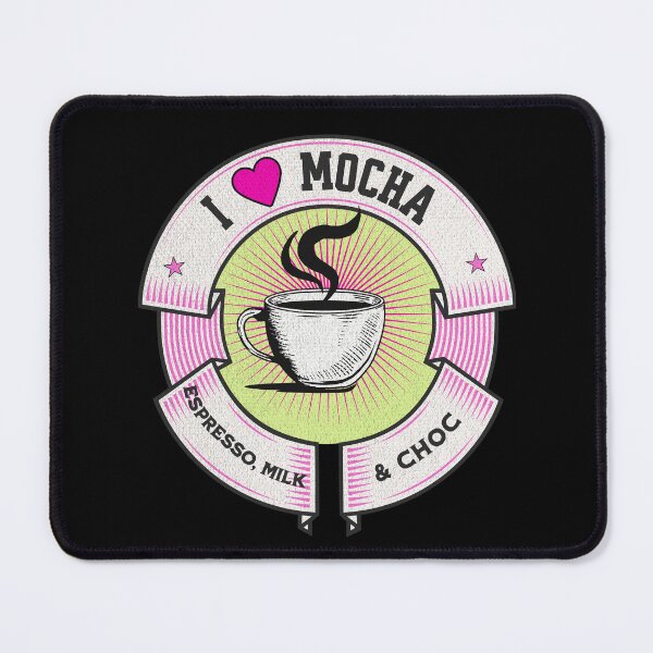 Item preview, I love mocha, espresso milk and choc,coffee lovers, chocolate lovers, coffee fans, textured coffee design, Moms coffee, Dads coffee, coffee cup designed and sold by allycat57.