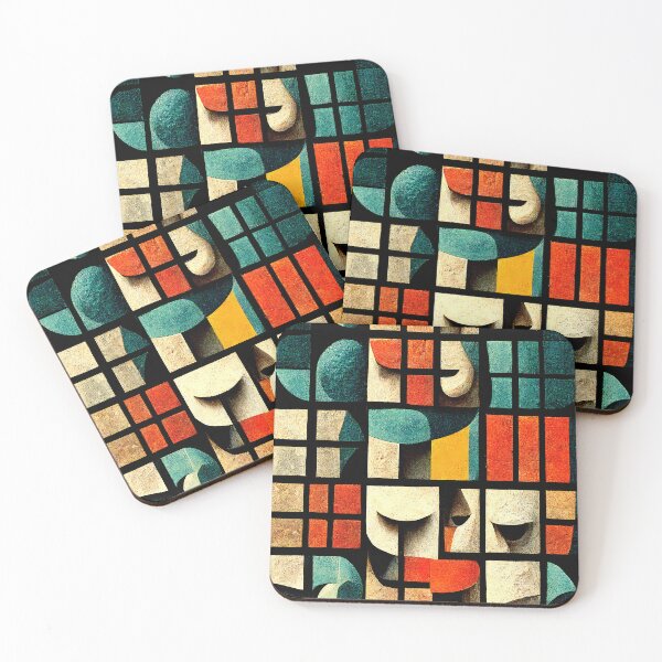 Item preview, Retro colors and shapes vintage colorful pattern designed and sold by HappyTrippy.