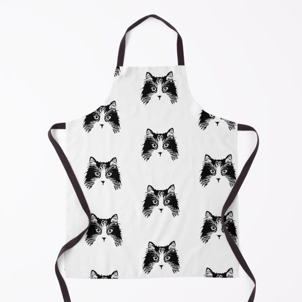 Item preview, white and Black Cat Face meow cat designed and sold by Ahmed-Fezo.