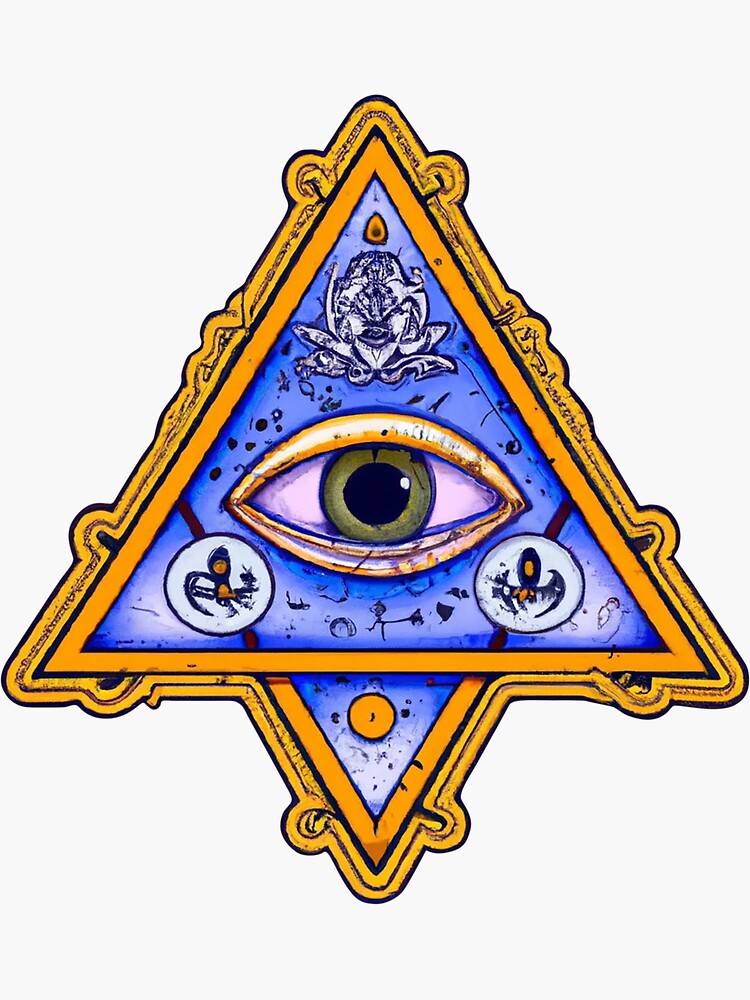 All Seeing Eye - Spiritual Art Sticker for Sale by Djaweedan777