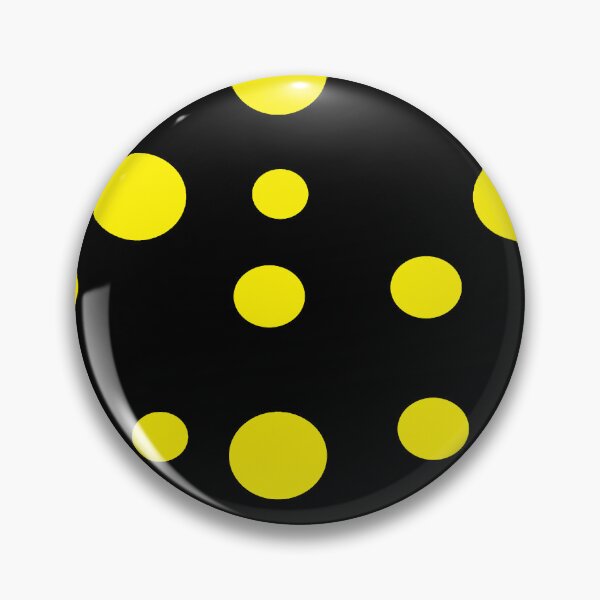 Item preview, Yellow dots black pattern designed and sold by tetibright.