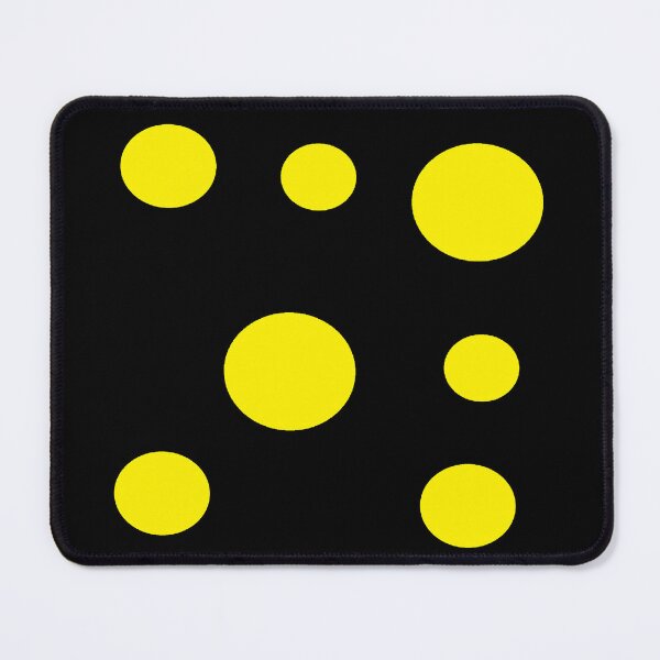 Item preview, Yellow dots black pattern designed and sold by tetibright.