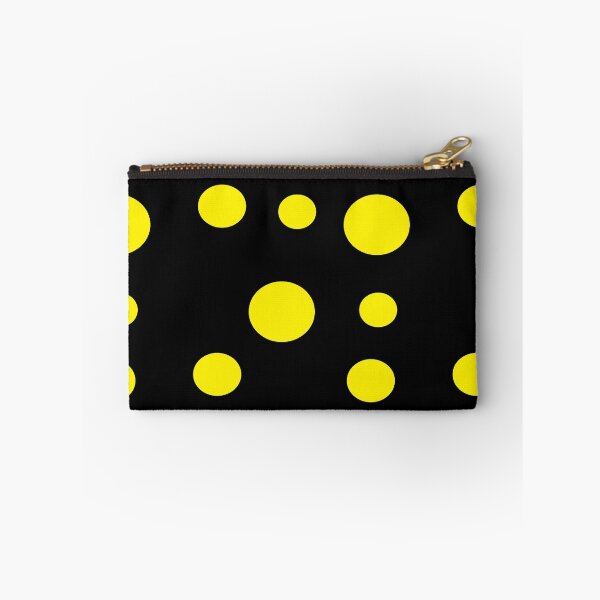 Item preview, Yellow dots black pattern designed and sold by tetibright.
