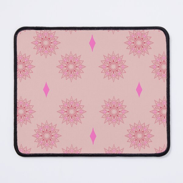 Item preview, Flower patterns red on pink designed and sold by Chaoticzarts.