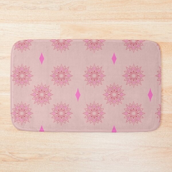 Item preview, Flower patterns red on pink designed and sold by Chaoticzarts.
