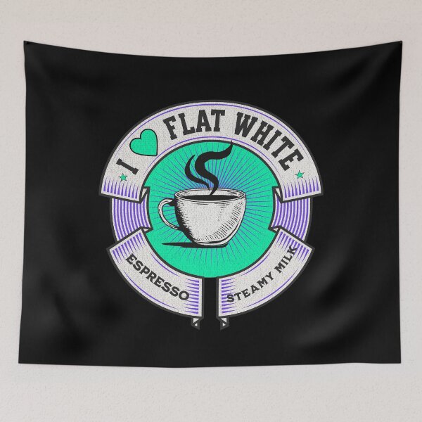 Item preview,  I love flat white, espresso and steamy milk,coffee lovers, coffee fans, Moms coffee, Dads coffee, coffee cup                   designed and sold by allycat57.