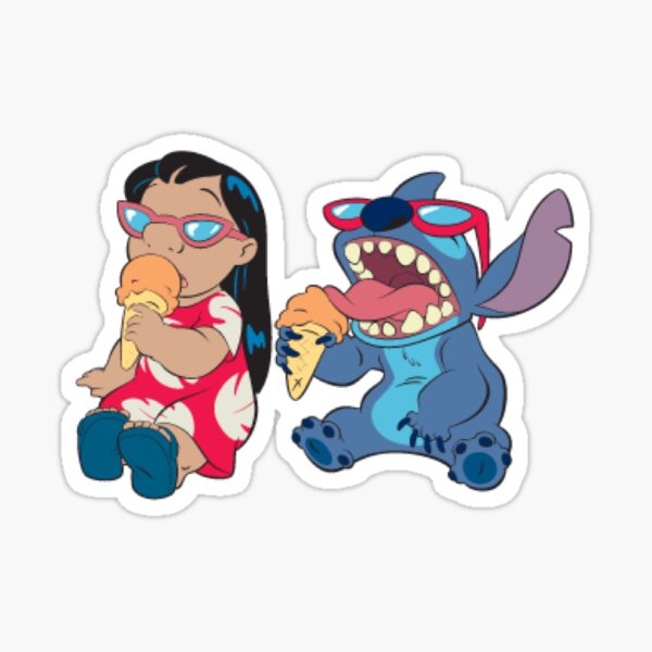 Lilo and Stitch Elvis and Priscilla Stickers 