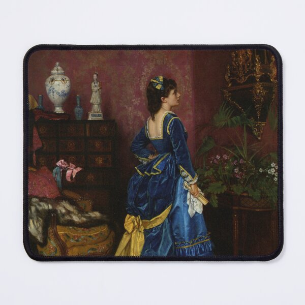 Item preview, The Blue Dress (1870) - Auguste Toulmouche designed and sold by SALON DES ARTS.