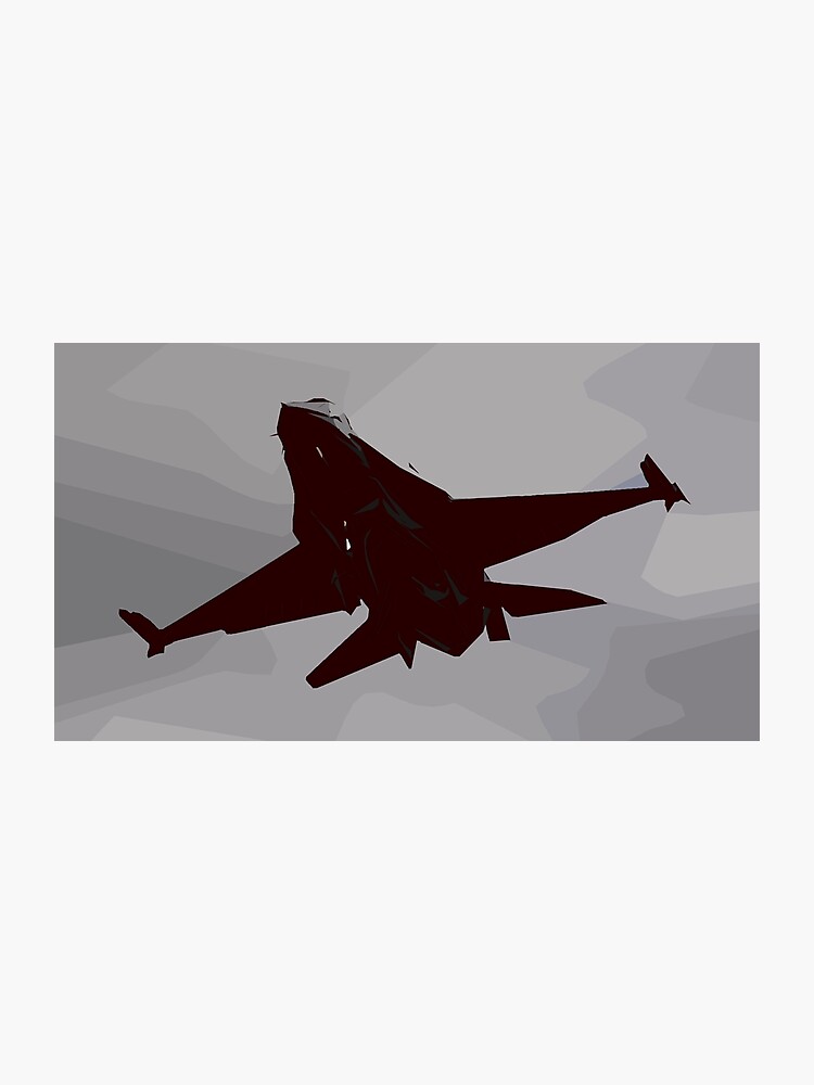 F 16 Falcon Jet Fighter Aircraft Polygonal Edition Photographic Print