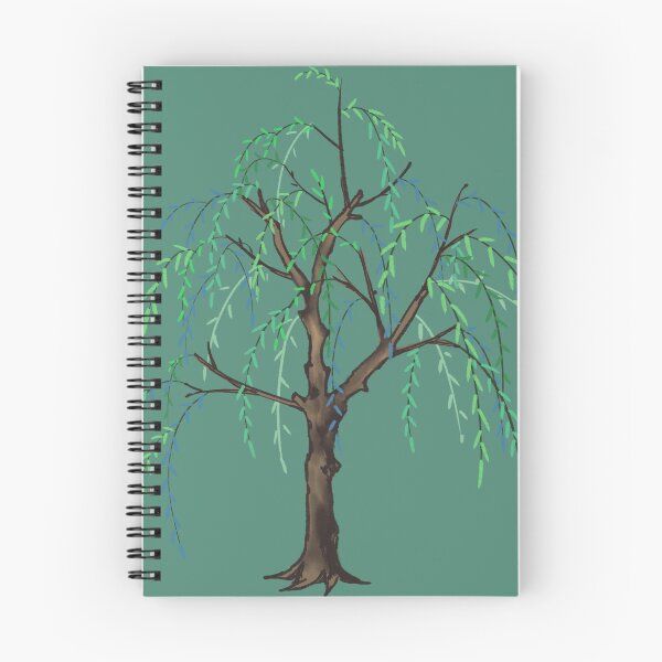 Item preview, Green willow tree watercolor illustration designed and sold by UnaWu533.