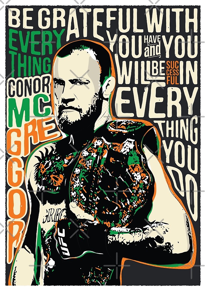 Conor Mcgregor Pop Art Citation Par Bonbcreative Redbubble