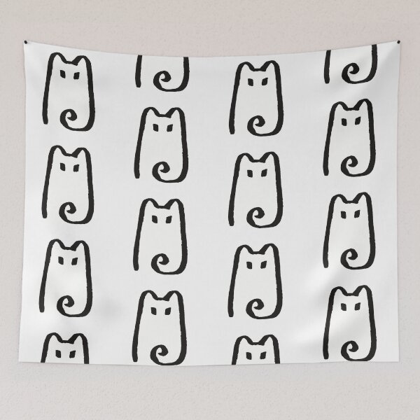 Item preview, sitting cat staring at u designed and sold by dumbdogdoodles.