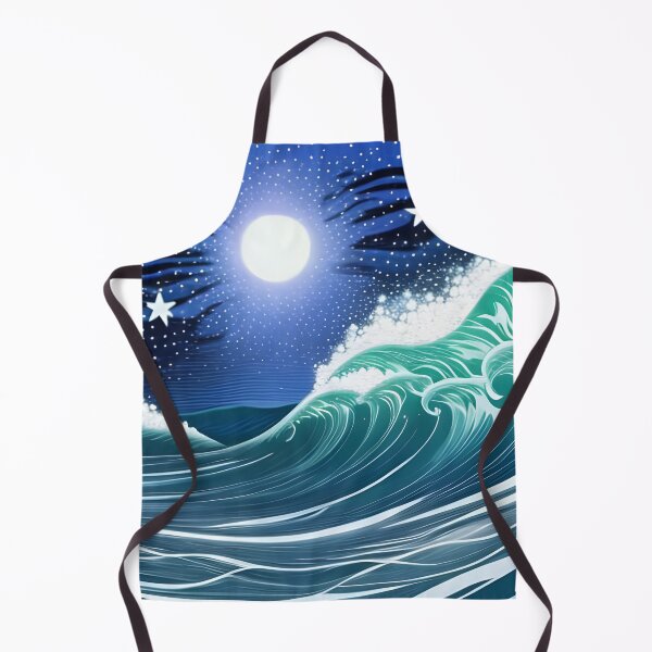 Item preview, Moonlit Waves, ink drawing, Ai Generated Art  designed and sold by ACC .