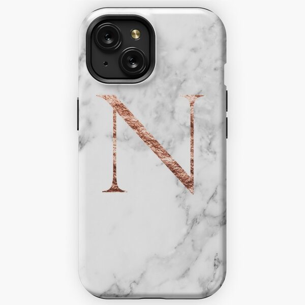 Personalised Marble Monogram Phone Case For iPhone 15 Pro Max 14