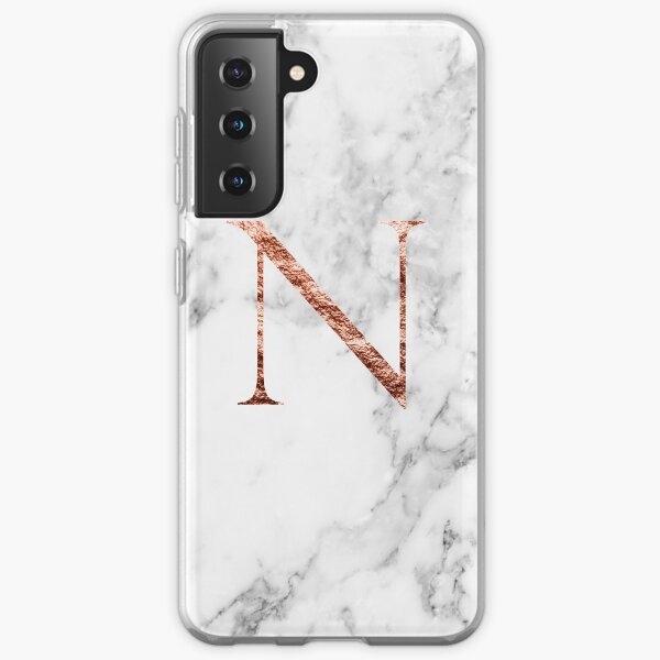 Monogram rose marble N Samsung Galaxy Soft Case