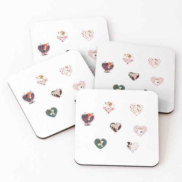 Item preview, Dogs And Hearts Man Woman Child White Colourful STICKER PACK Red designed and sold by Furry-BFF.