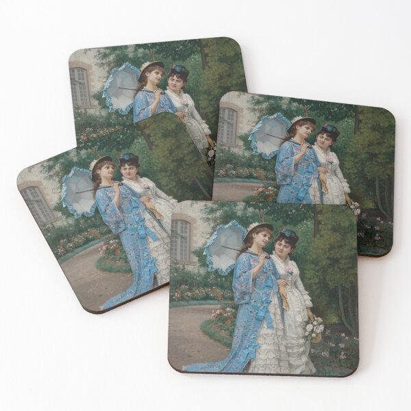 Item preview, A Garden Stroll (1877) - Auguste Toulmouche designed and sold by SALON DES ARTS.