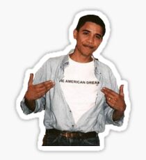 young barack obama Sticker