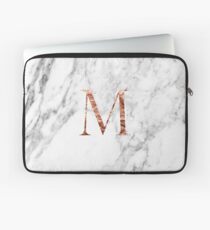 Monogram rose marble M Laptop Sleeve