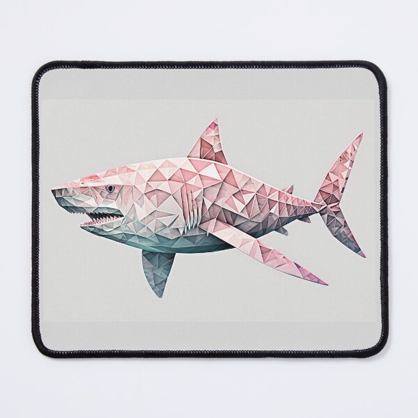 Item preview, shark pink geometric style. designed and sold by by-natiko.