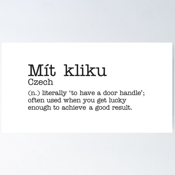 Item preview, Mít kliku - Czech - Beautiful Word Definition  - Typewriter designed and sold by Zooone.