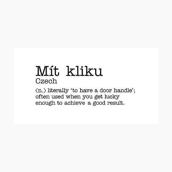 Item preview, Mít kliku - Czech - Beautiful Word Definition  - Typewriter designed and sold by Zooone.