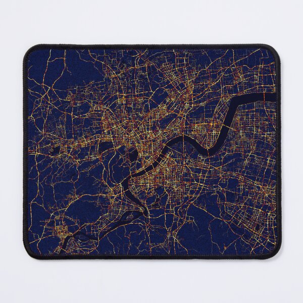 Item preview, Hangzhou, Zhejiang, China Map -  City At Night designed and sold by deMAP.