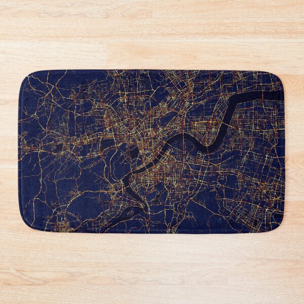 Item preview, Hangzhou, Zhejiang, China Map -  City At Night designed and sold by deMAP.