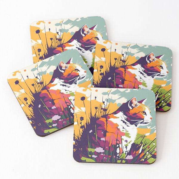 Item preview, The Meadow Colorful Cat designed and sold by tranb0644.