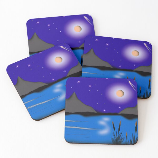 Item preview, Lake with moonlight designed and sold by Helleradi.