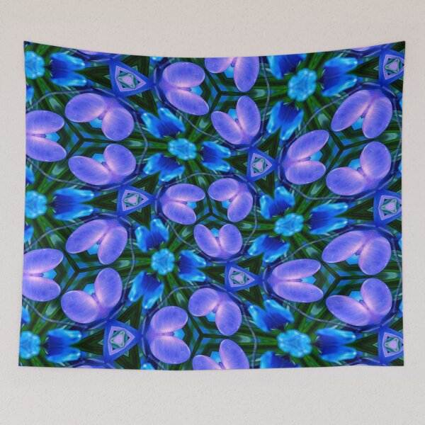 Item preview, Royal Blue Flower Pattern designed and sold by Patternflower.