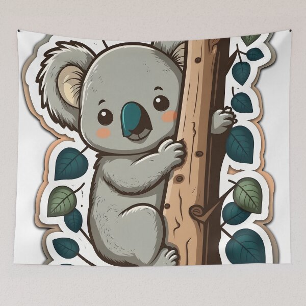Item preview, Cute Tree Adorer l Koala, sticker, t-shirt, phone case and more. designed and sold by Artsynator.