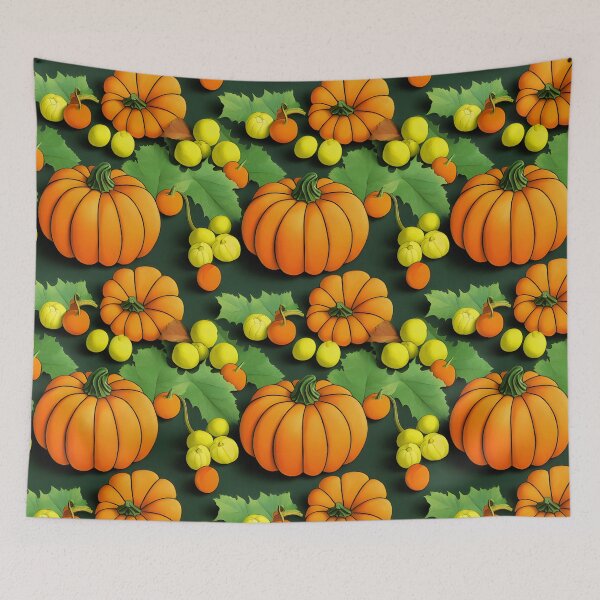 Item preview, Pumpkin and grapes pattern  designed and sold by AI Creations ⭐⭐⭐⭐⭐.