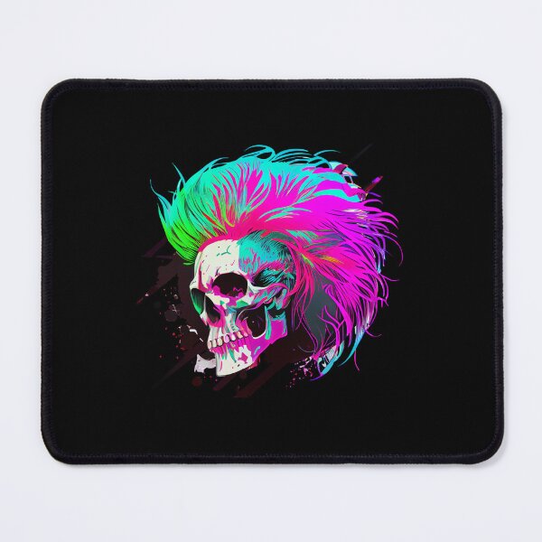Item preview, Neon Luminous Scary Pop Art Skull designed and sold by ShadowAndSlate.