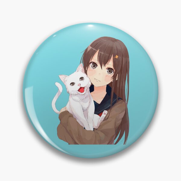 Item preview, Anime girl holding her cat designed and sold by AnimationToGo.