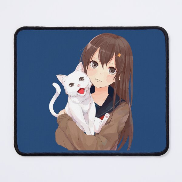 Item preview, Chica anime sosteniendo a su gato designed and sold by AnimationToGo.
